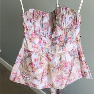 Nanette Lepore corset strapless top, Size 2